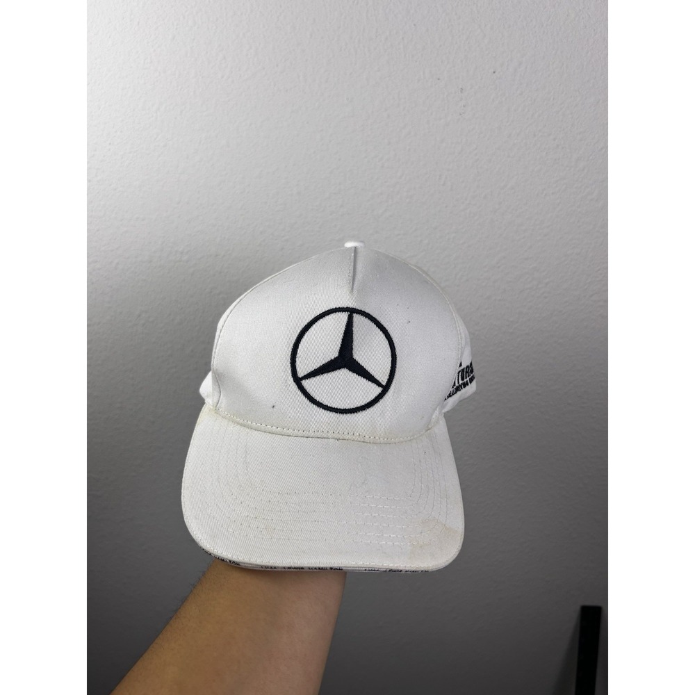 Mercedes Benz AMG Petronas F1 Hat Lewis Hamilton Monster Energy White Strapback